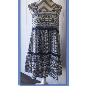 Boho Print Sleeveless Dress